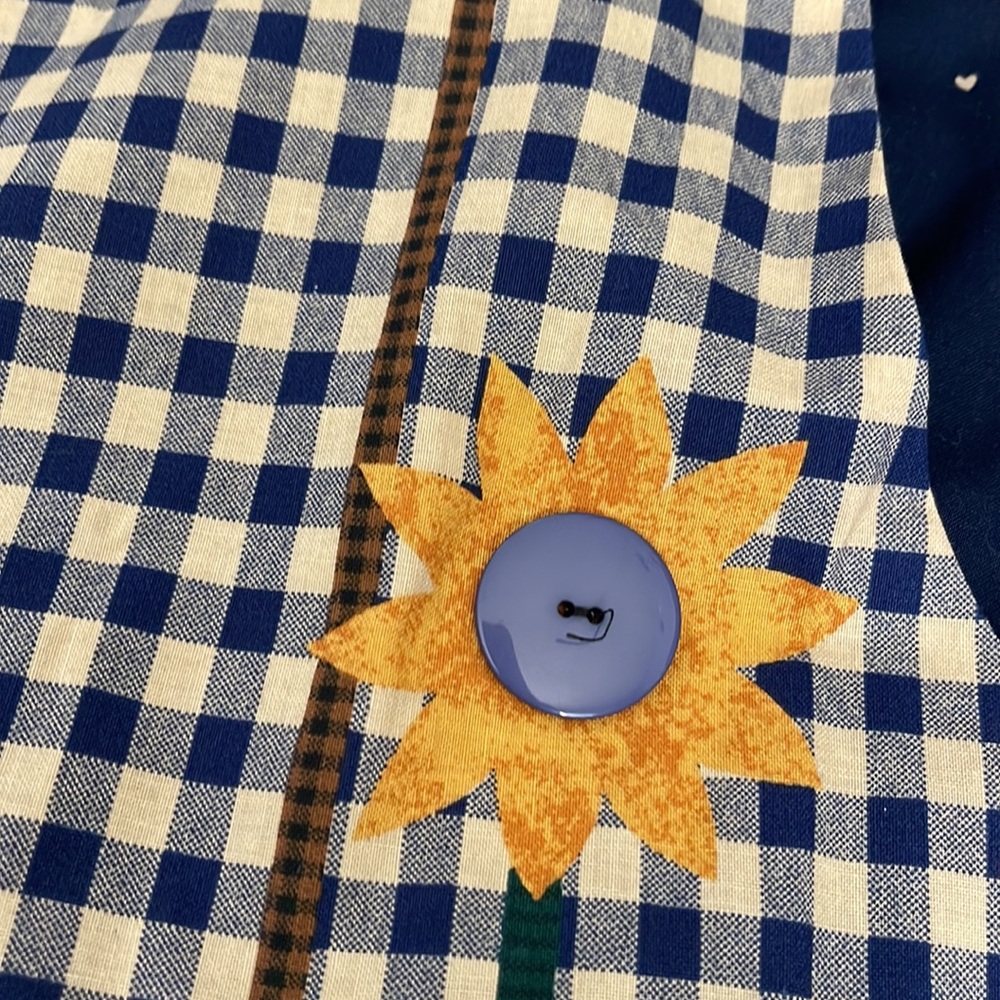 Colorful Patchwork Reversible Vest with Sunflower… - image 11